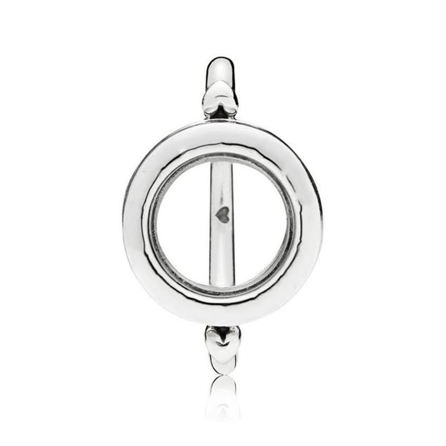 New Trendy 925 Sterling Silver Fashion Signature Floating Locket Ring le donne Regalo della festa nuziale Fine Europe Jewelry Originale D1279E