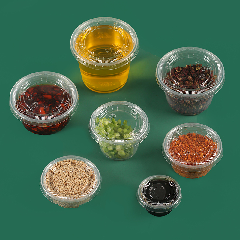 2OZ disposable seasoning cup, jelly cup, plastic box, small capacity packing box