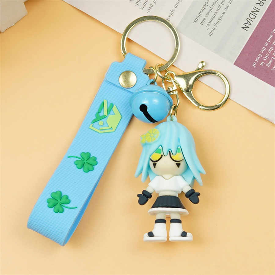 anime keychain soft pvc 3d rubber key chain key -keychain gift for childs