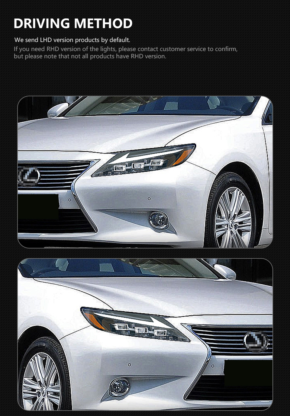 Lâmpada da cabeça do LED para Lexus ES200 2013-2014 ES300 FARÇAÇÕES DRL Turn Signal Lens de montagem Lens de LED completa