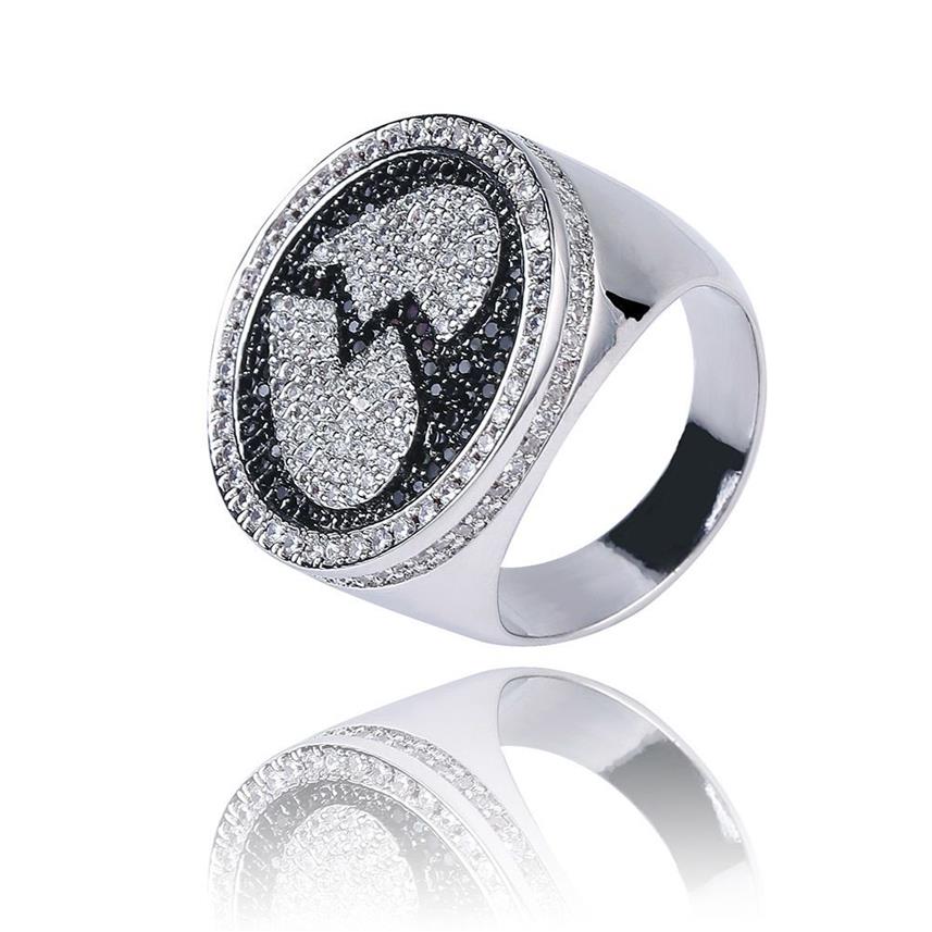 Topgrillz جديد القلب المكسور Iced Out Bling Ring Micro Micro Cubic Zircon Stones Hip Hop Jewelry 201026288b