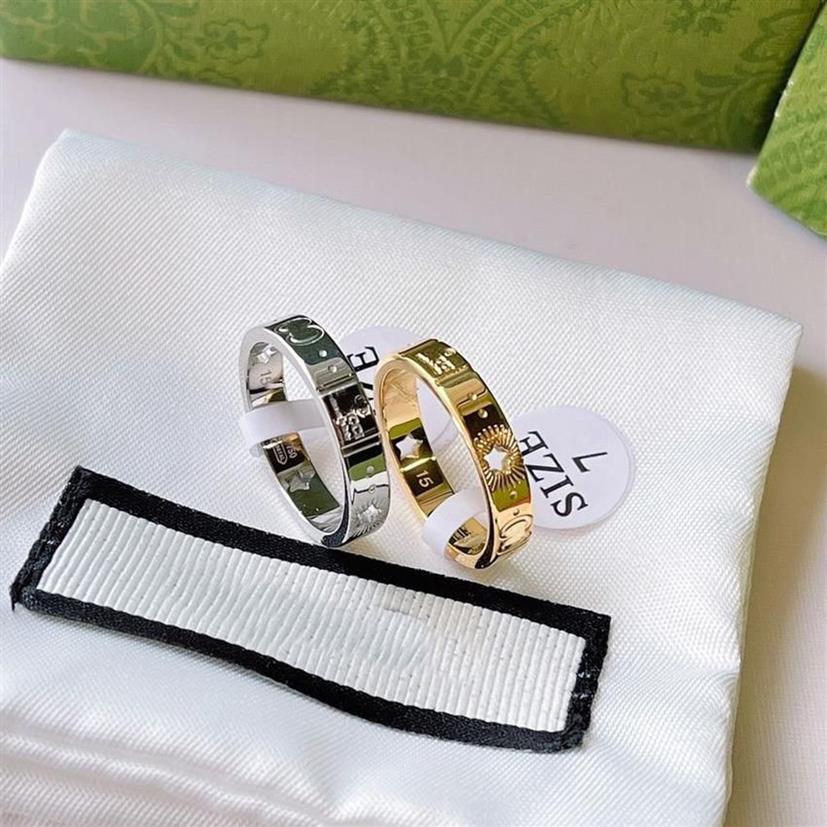 Anello nuziale alla moda e raffinato Anello di design popolare placcato oro 18 carati Accessori di gioielli di qualità classica Amanti selezionati G302y