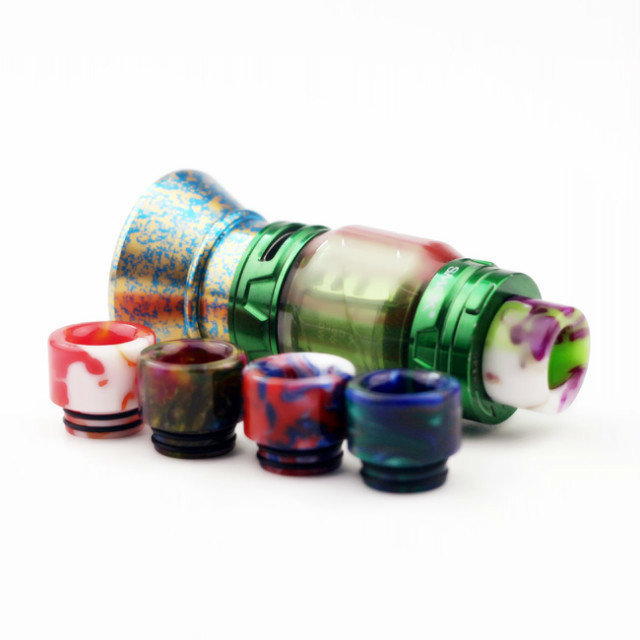 810 Long Mouth Resin Drip Tips Acessórios para fumar Bocal para Ego 810 Thread Cigarette Holder RDA RBA Vapor Tank Atomizadores Driptips Boca Piece