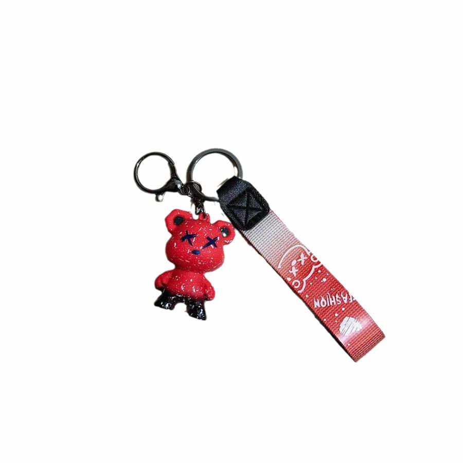 Creative Handsome Bear Keychain Tree Gum Color Changing Keychain Bag Charm Keychain Wholesale