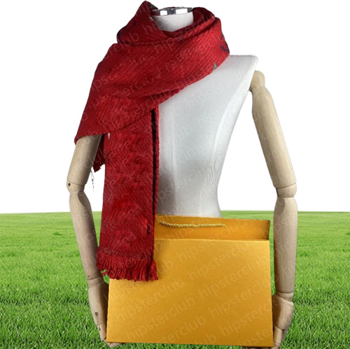 Designer inteiro malha de lenço de cachecol grosso de alta precisão tecelagem clássica shall de moda feminina Men039s lenços com box3750614