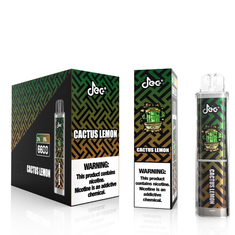 New Original Authentic Jec BOX CRYSTAL 6600 Puffs Disposable Vape 14ml Prefilled Device Type-C Rechargeable Battery 0.8ohm Coil 14 Flavors 7K E Cigarettes OEM Welcome