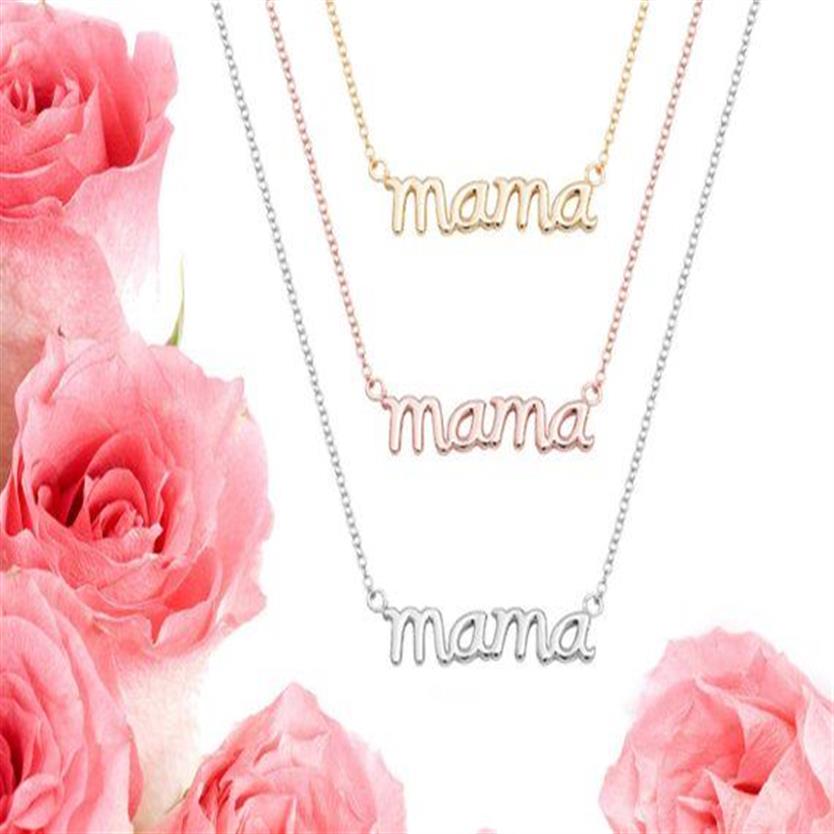 Piccola mamma mamma mamma lettere collana timbrata parola iniziale alfabeto amore collane madre il ringraziamento regali festa della mamma2549