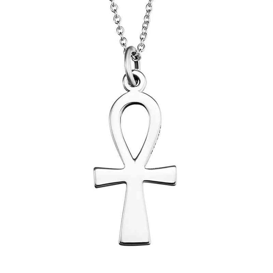 925 Sterling Verzilverd Egyptische Ankh Kruis Hanger Kettingen Mode-sieraden Kraag Ketting Kerstcadeaus Voor Vrouwen Gnx8769246N