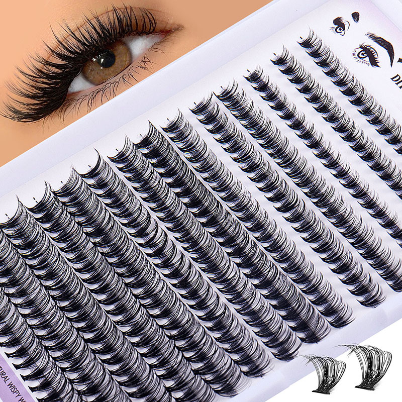 Clusters de cils Extensions de cils bricolage 280 Clusters Lashs C D Curl Lash Mega Volume Lash Clusrs Clusters Wispy Lashes Cluster mixte