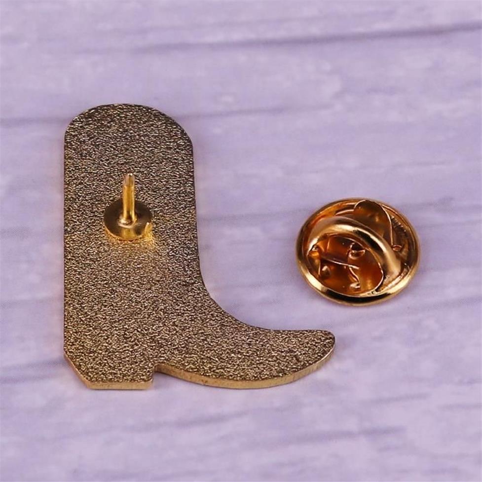 Pins Broches Parton Cowboy Boot Esmalte Pin Eu sempre te amarei Jolene Casaco de muitas cores Western Cowgirl Country Music Brooc193G