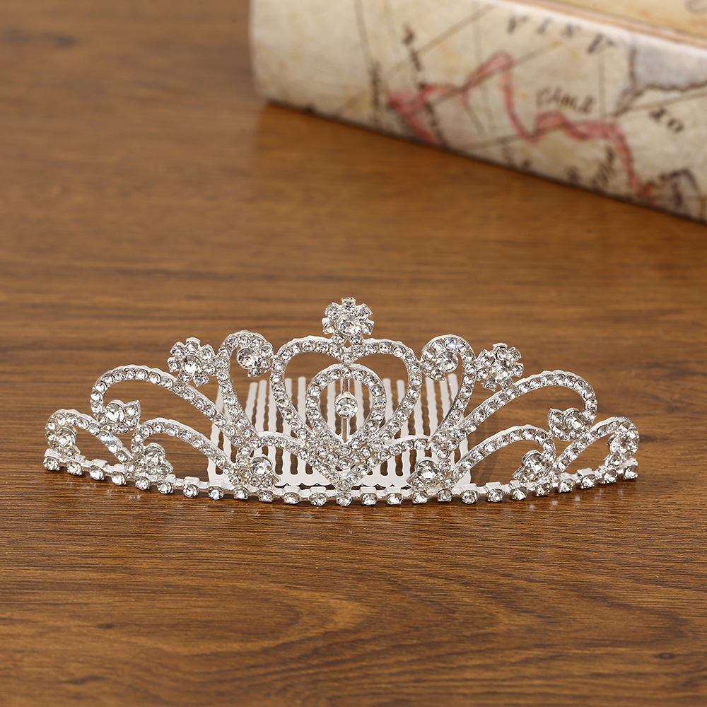 Bellissimi copricapi di strass Crystal Hot Hair Petty for Women Girls Wedding Party Gift Silver Decorative Head Tiara Pin Accessori