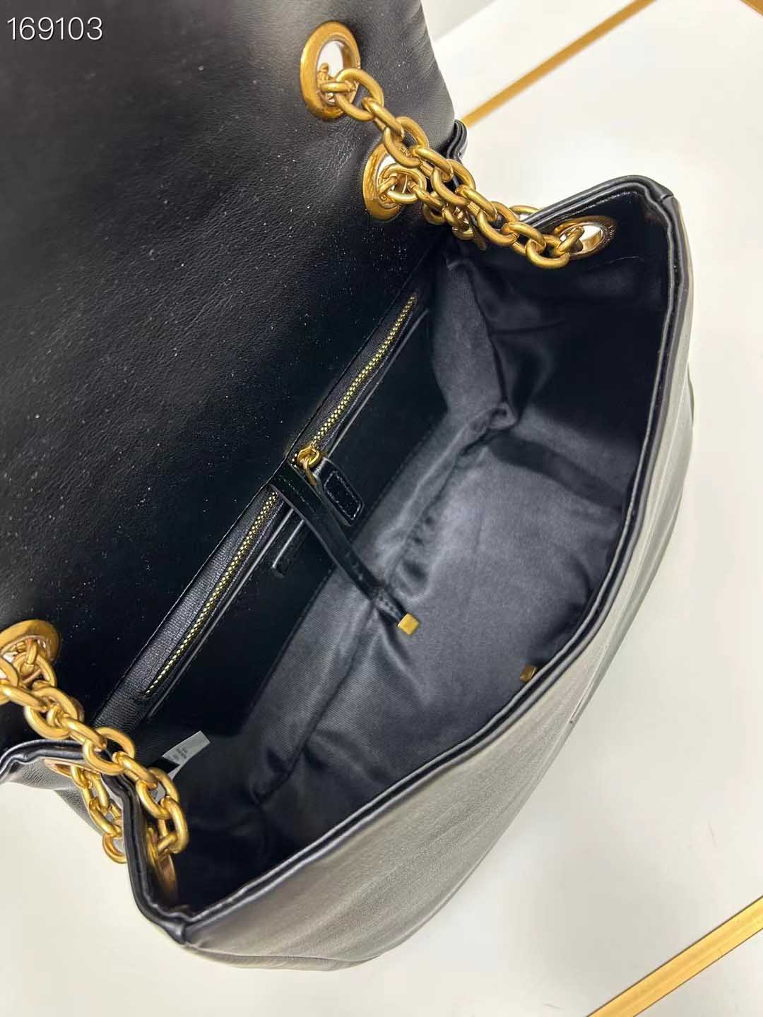 nieuwe 5A damestas luxe handtas schoudertas gevormd ontwerper naad leer dames metalen ketting zwart clamshell messenger ketting tassen lamsvacht