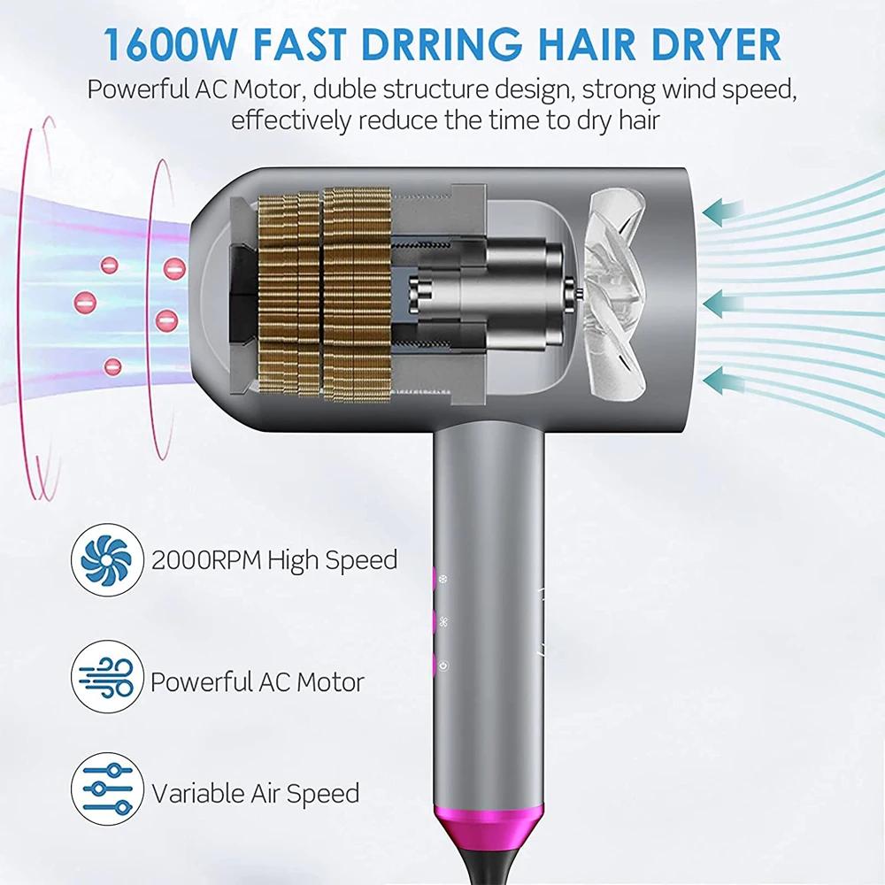 Dryers Anion Hair Dryer Portable Diffuser For Hair Dryer Ion Professional Hairdressing Blow Dryer 1800W Blower Hairdryer