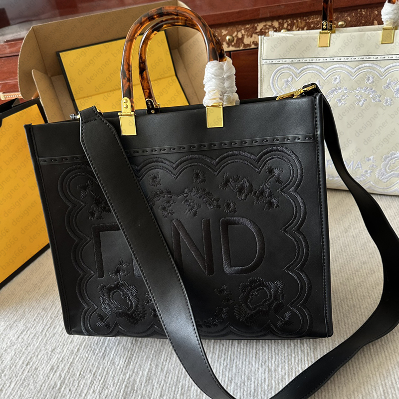 Sunshine Tote Handbags Designer Tote Bags Luxury Shopping Bags Genuine Leather High Quality Women Bags Large Capacity Woven Tote Bags Fashion Woman's Handbags Black