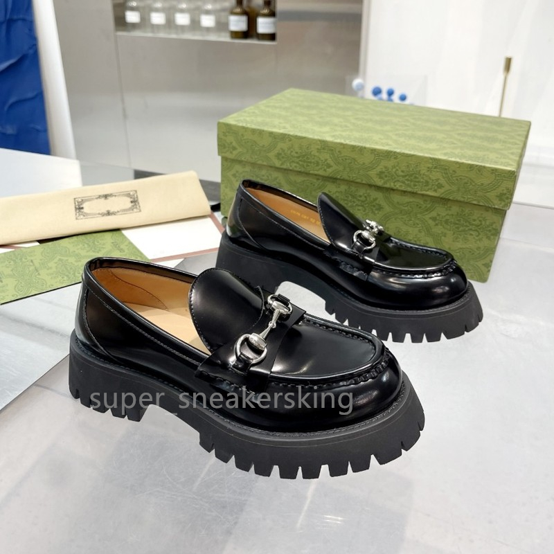 Men Women loafers designer brand dress shoes autumn celebrity with bee small leather shoes platform Sneakers luxury high quality genuine leather Size 35-46 With box