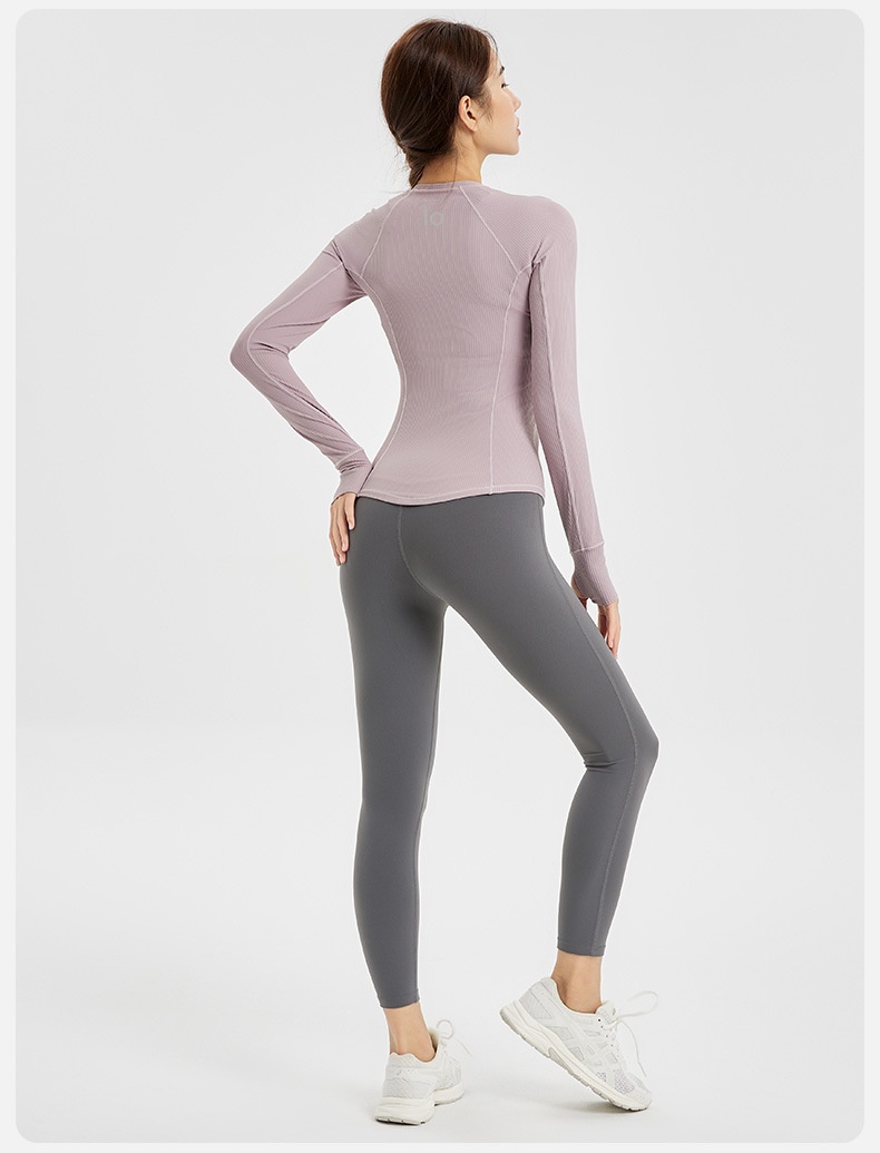 al Yoga Shirt Coat Womens Blouse Yoga Clothes Long Sleeve Top Loose Fitness TP0647