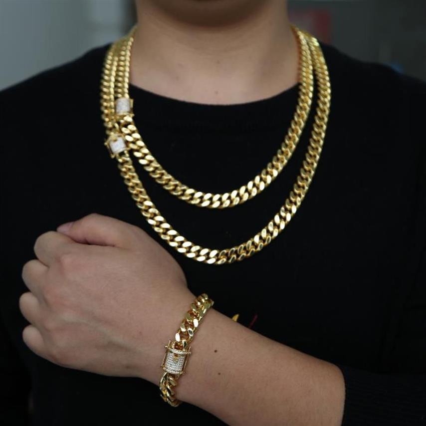 Anhänger Halsketten Mode Hip Hop Männer Halskette Kette Gold Gefüllt Curb Cuban Lange Link Choker Männlich Weiblich Collier Schmuck 61 cm 71 cm268y