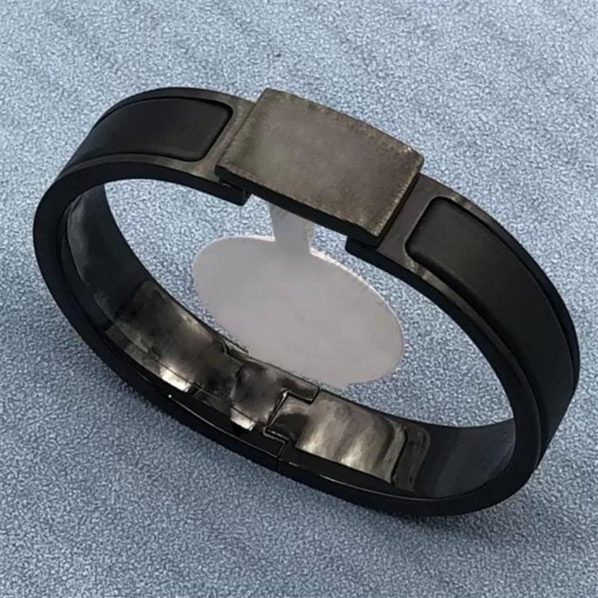 Fashion High quality designer design Bangle stainless steel BLACK buckle bracelet jewelry men and women bracelets299E