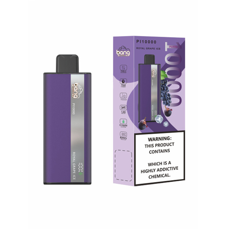 Original Bang Pi 10000 Puff Disposable Vape Pen 15 ml Förfylld pod 500mAh Uppladdningsbar batterimesh spole 0/2/3/5% 10 smaker Puffs 10K Elektronisk cigarett