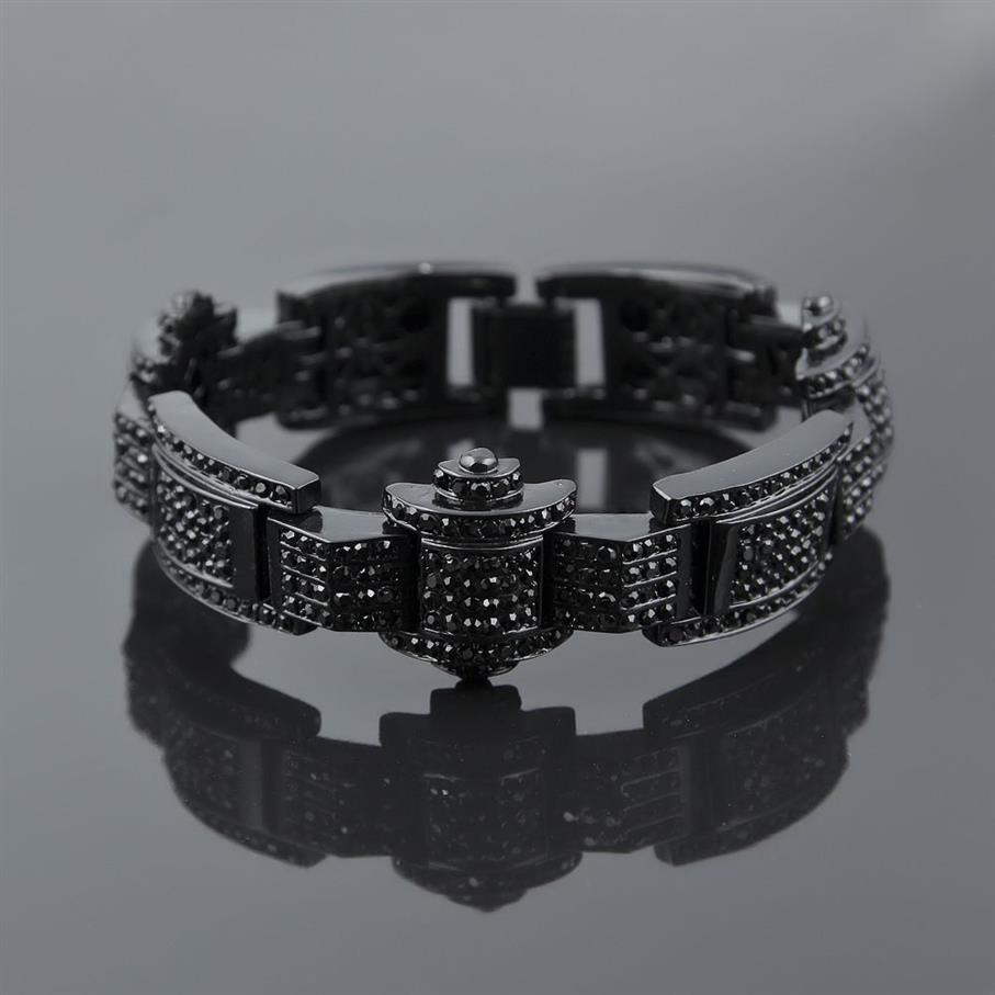Модный мужской браслет в стиле хип-хоп, инкрустированный бриллиантами, в стильном и уникальном стиле257x