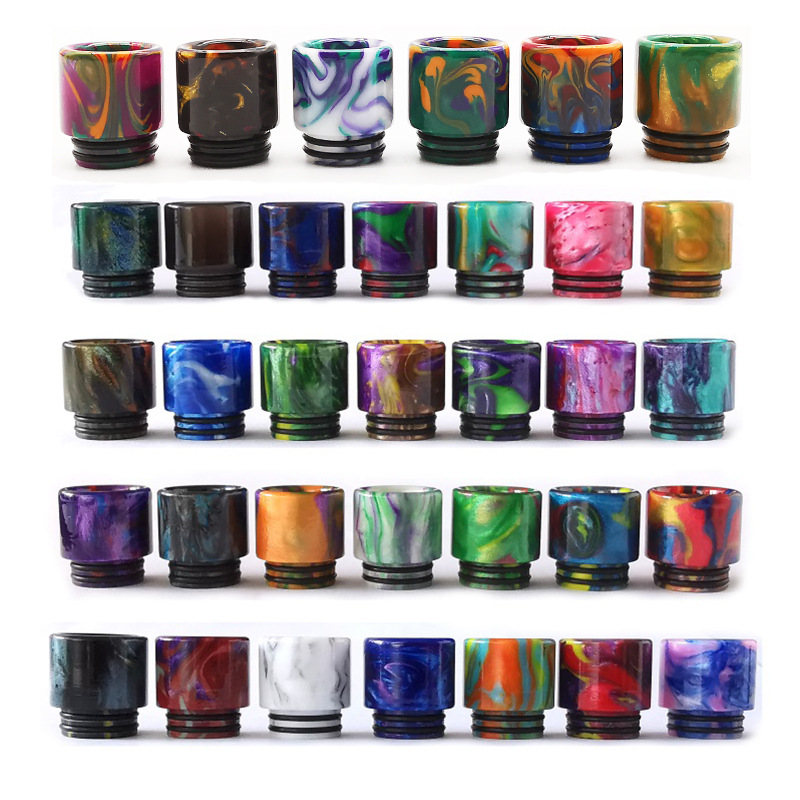 810 Long Mouth Resin Drip Tips Acessórios para fumar Bocal para Ego 810 Thread Cigarette Holder RDA RBA Vapor Tank Atomizadores Driptips Boca Piece