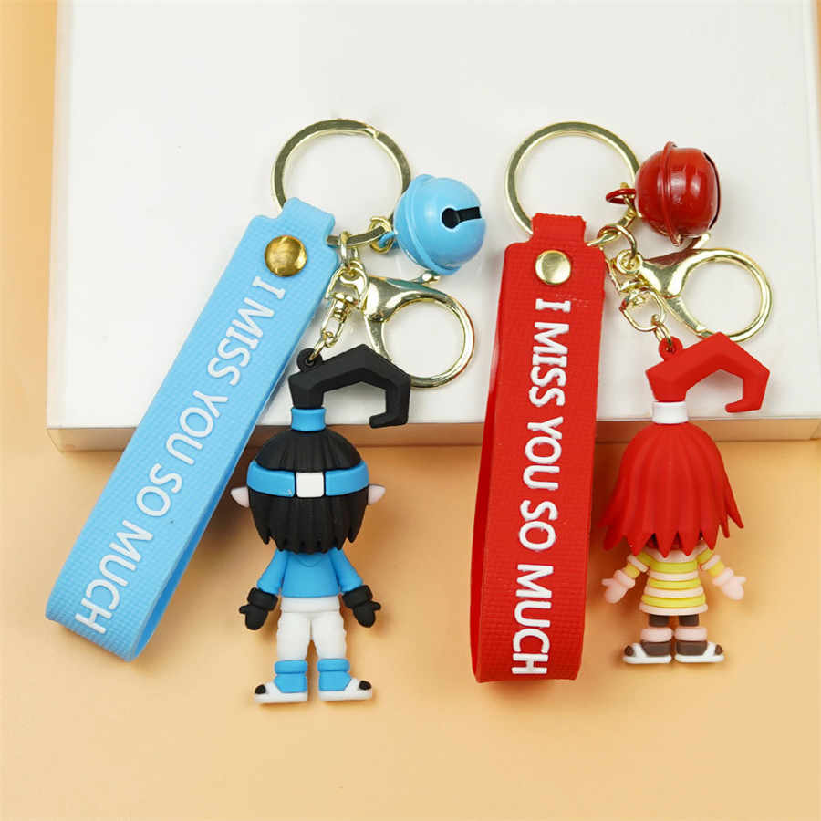 anime keychain soft pvc 3d rubber key chain key -keychain gift for childs