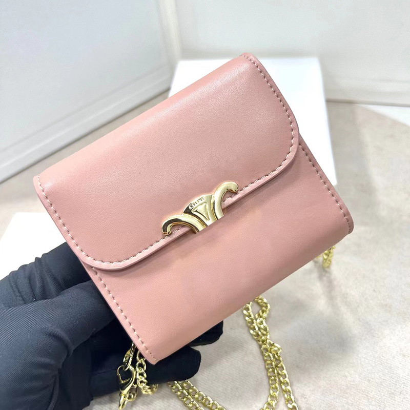 Wallets High quality card clip coin Designer Shoulder bag Women's Chain Wallet Fashion Handbags Bags Credit Card Holder Mini Wallet Key Pouch Zippy with box