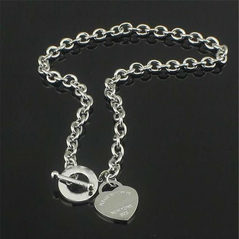 Fijn TOT 925 Sterling Zilver Liefde Ketting Bruiloft 925 Sieraden Hart Hanger Ketting Verjaardag Kerstcadeau Nieuwe Aankomst Charm269p