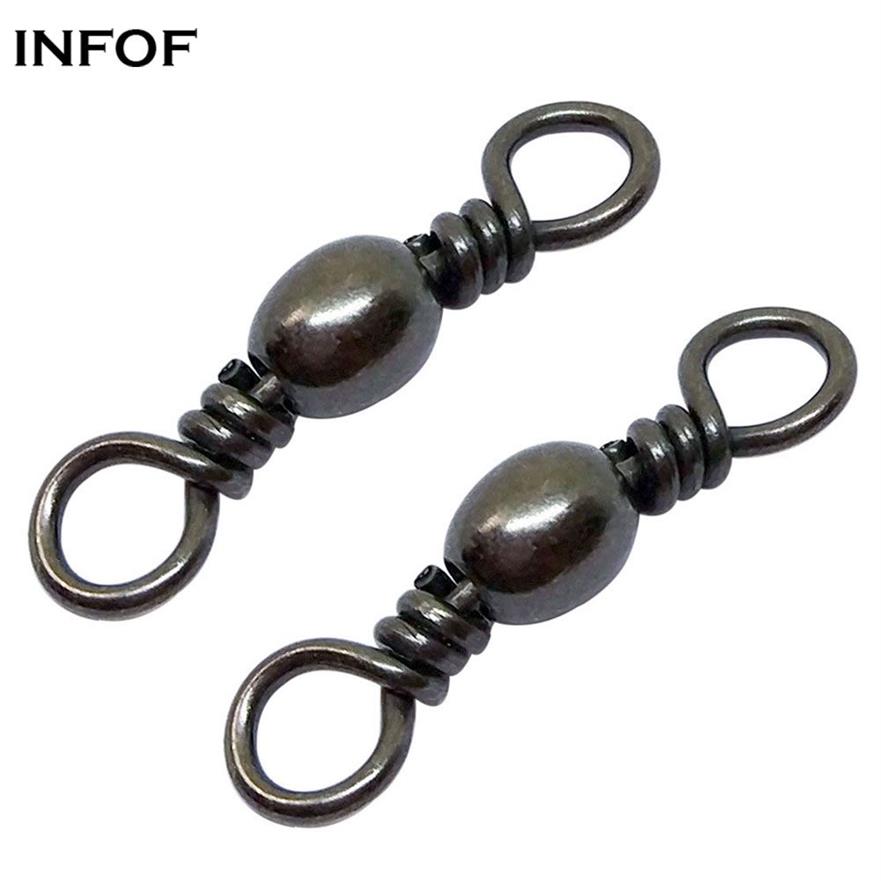 INFOF Brand Fishing Swivels Barrel Swivel Carp Fishing Tackle Lure Line Hook Fishing Connector pesca acesorios Wholesal287s