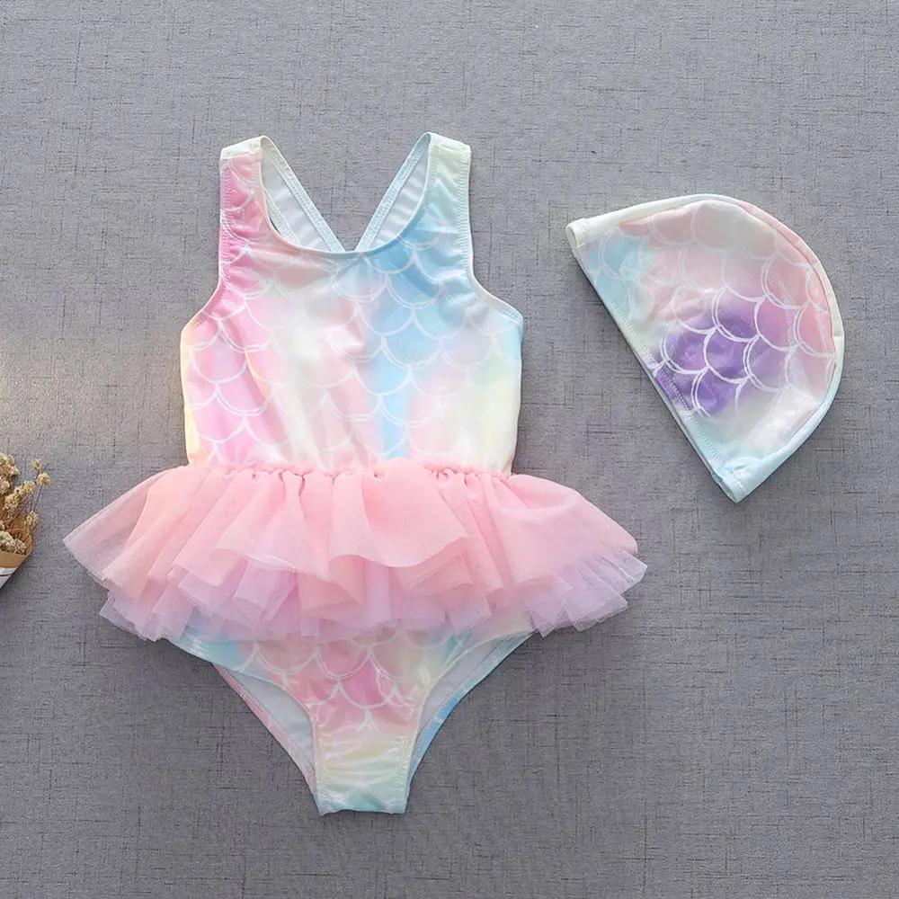 Ensemble d'été Tutu pour filles, avec bonnet de bain, protection contre les éruptions cutanées, protection contre les éruptions cutanées, pour filles, bébés, enfants en bas âge, deux pièces, ensemble de 29 ans