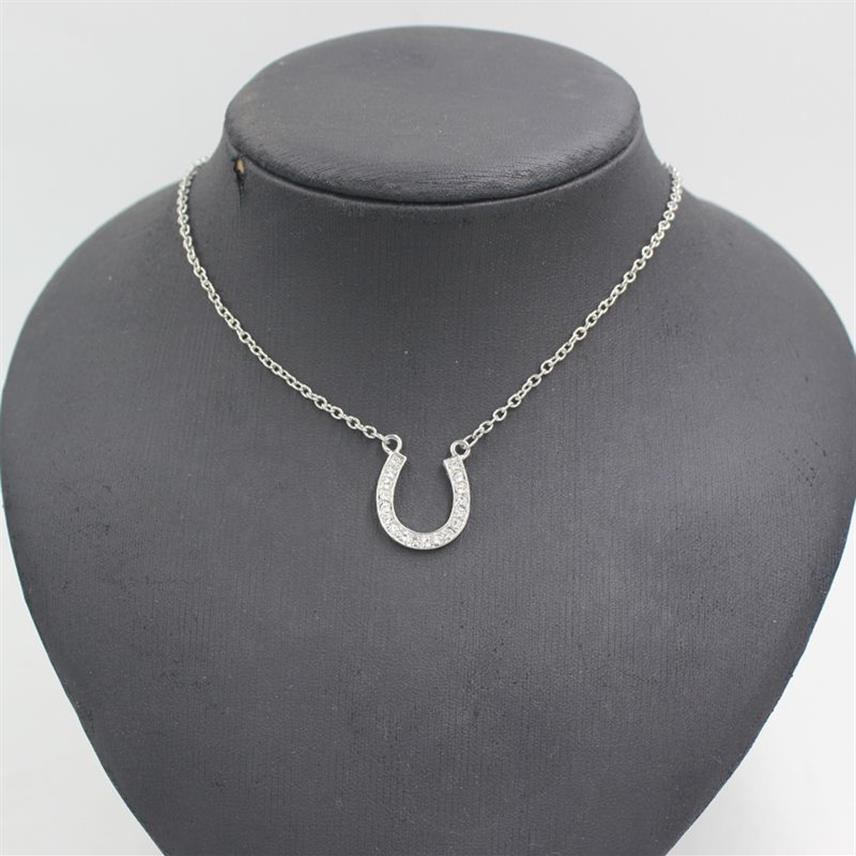 Collier en fer à cheval pour femmes, bijoux en fer à cheval équestre en plomb et Nickel, en alliage de Zinc avec cristaux tchèques, nouvelle collection 337j