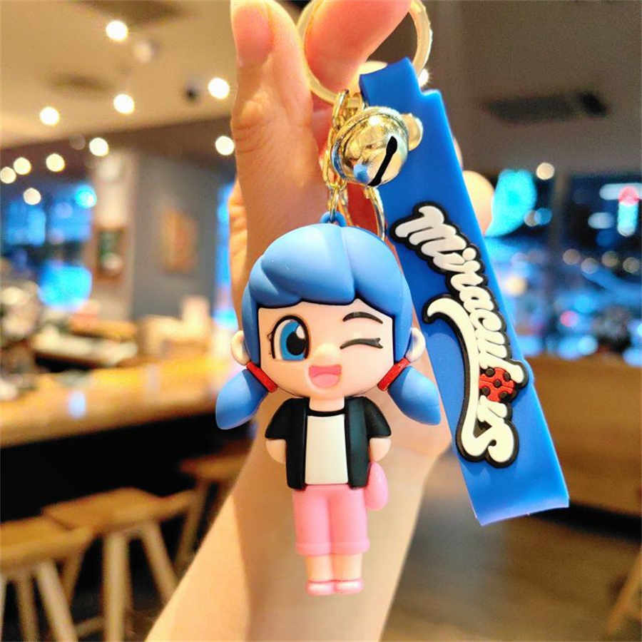 Miracle Girl Anime Figures Keychains Caouthands 3D Cartoon PVC Caouths Anime personnages Keychain