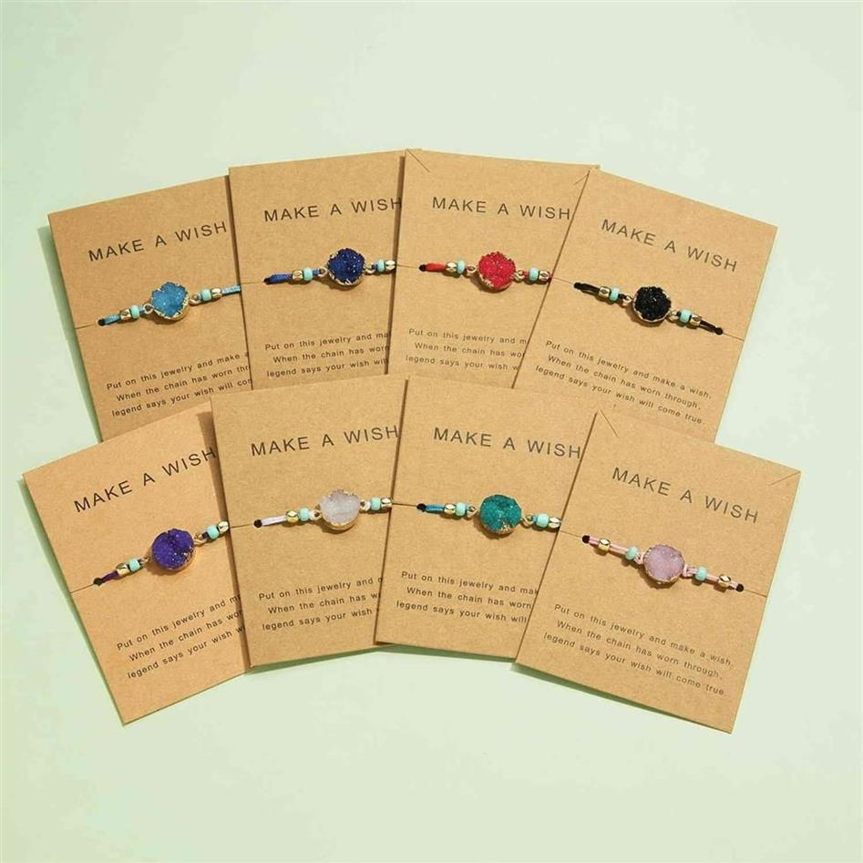 Natuursteen Armbanden Voor Vrouwen Stretch Maan Cirkel Decoratieve Verstelbare Streng Armbanden Voor Koppels Vriendschap Gift292C