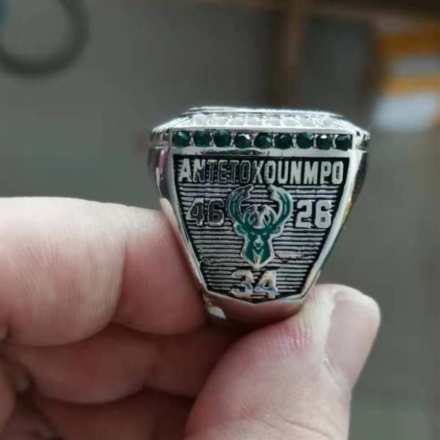 Fans'Collection 2021 S The Bucks Wolrd Champions Team Basketball Championship Ring Sport Souvenir Fan Promotion Gift Wholesal314m