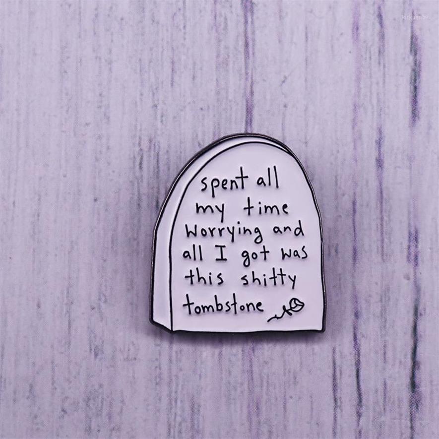 Broschen Tombstone Collection Emaille Pin Gothic Humor Horror Halloween Accessoires208f