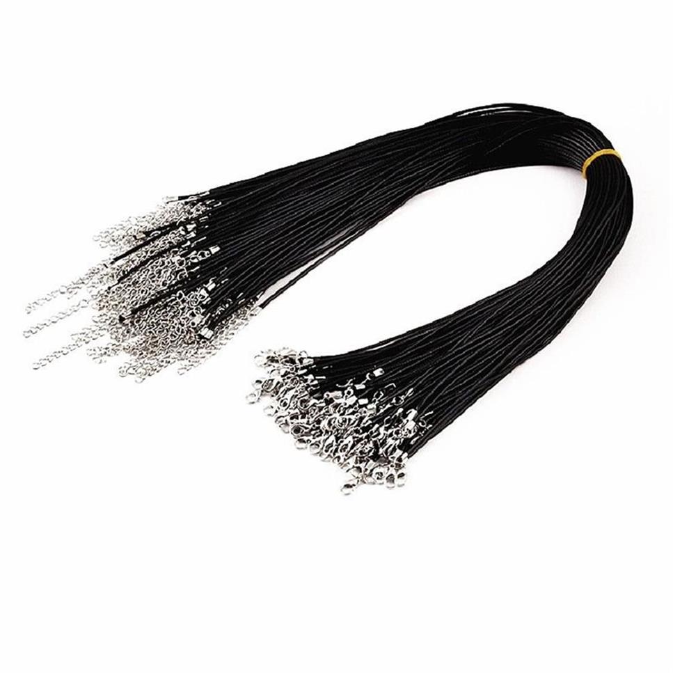 Whole Bulk Black PU Leather Fashion Chain Necklaces Jewelry Accessories269N