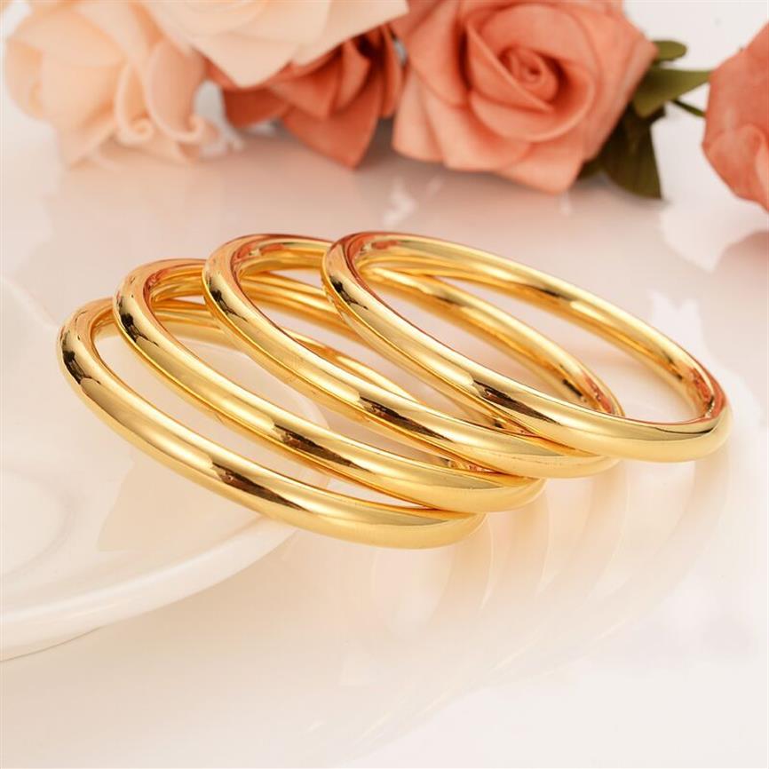 Assemble Whole Fashion Dubai Glaze Bangle Jewelry Fine Gold GF Dubai Bracelet Africa Arab Items287b