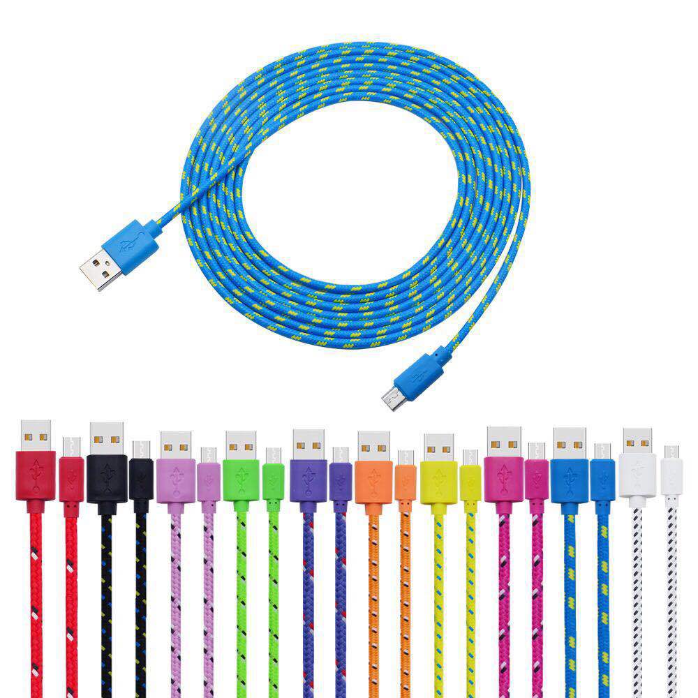 1m 2m 3m nylon snel opladen micro type c usb-kabel voor Androi voor andere oplader kabel gevlochten datakabels nieuwe