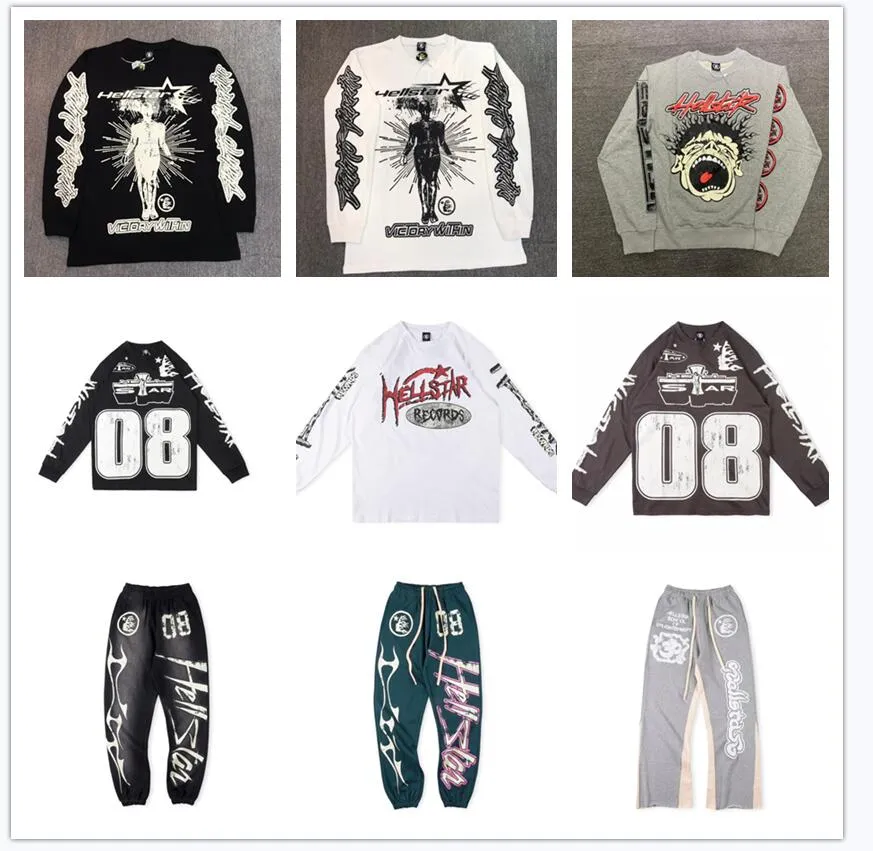 Hommes Sweat à capuche Pulls Femmes Hell and Star Studios Records Crewneck Sweat à capuche Pantalon long Hell Star Hellstar Y0HA #