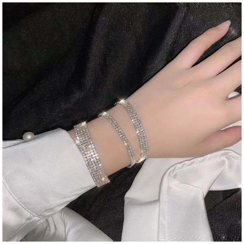 Bracelet Sale Fashion Crystal Multi-loop Combination Sparkling Bracelet Suitable for Female Lovers Wedding Bride G