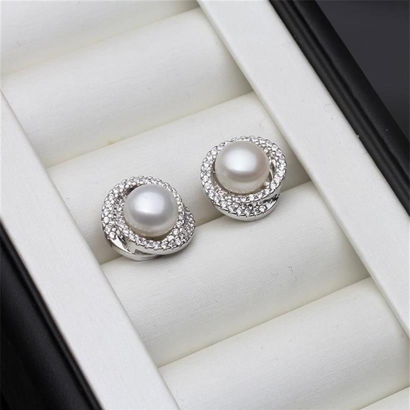 Boucles d'oreilles luxueuses en perles naturelles pour femmes, boucles d'oreilles en argent Streling 925, bijoux en vraies perles d'eau douce, cadeau 220212265T