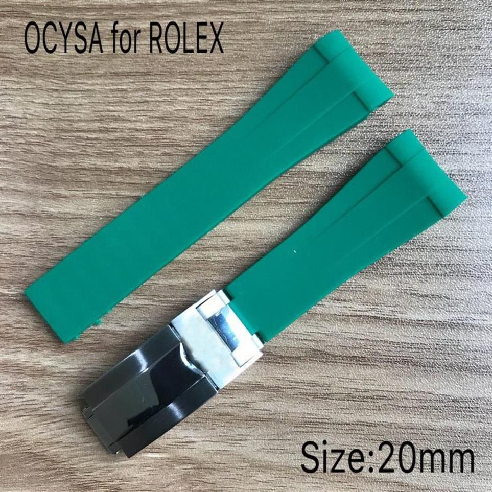 COYSA Merk Rubberen Band Voor ROLEX SUB 20mm Zacht Duurzaam Waterdicht Horlogebanden horloges Band Accessoires Met Origineel Staal 280T