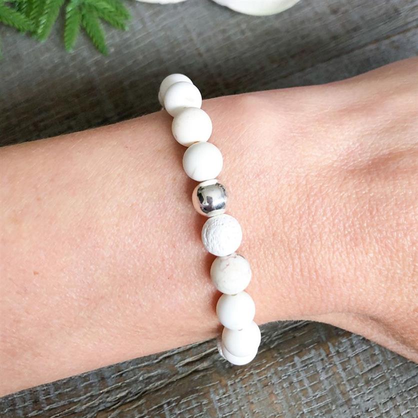 MG1512 Stron Natual Rock Lava Stone Aromatherapy Bracelet Huile essentielle Diffuseur Mala Bracelets perlées pour les femmes Anxiété guérison242i