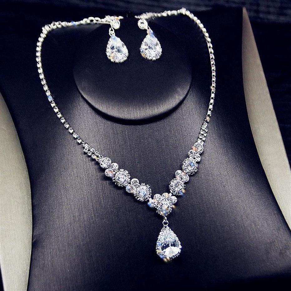 Производитель цельные женские ожерелье Серьки набора свадебных свадебных украшений ювелирные изделия, обеде аксессуары198F