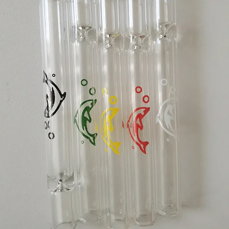 4inch OG glass pipe cigarette bat one hitter tube hookah holder steamroller clear filters for tobacco hand pipes Custom Logo Smoking Accessories