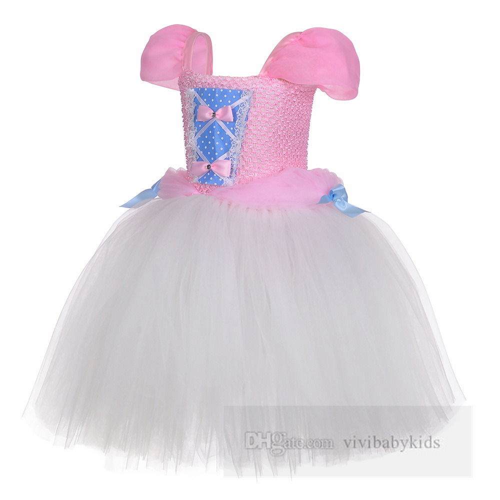 Vestidos de cosplay de conto de fadas de fadas de garotas com paus de cabelo conjuntos infantis flores estéreo apliques renda tule tutu vestido