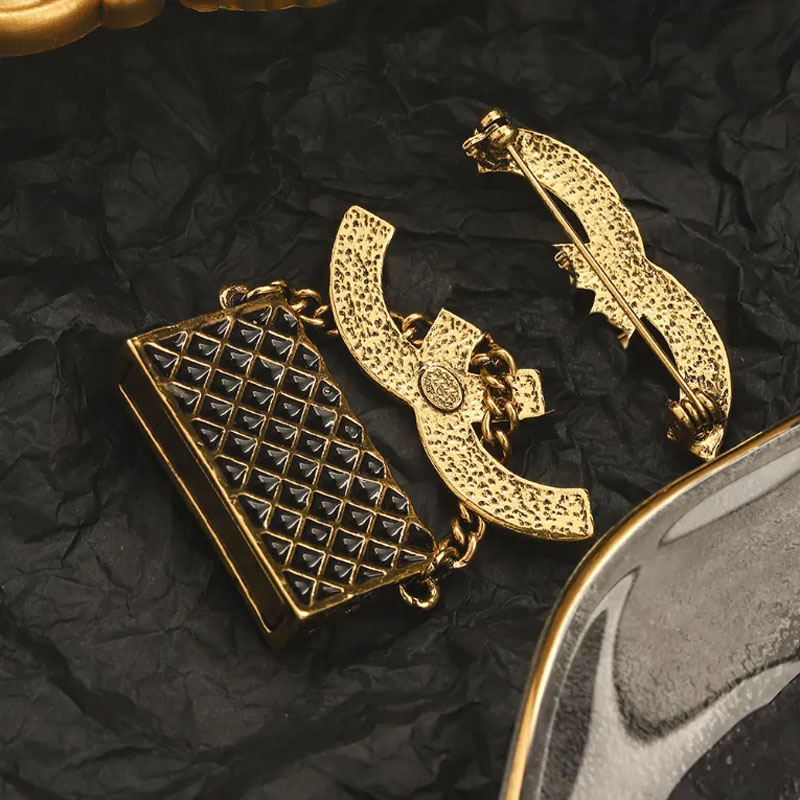 T gg luksusowa torba perłowa kolczyka stadnina moda czarny łańcuch urok kolczyki 18k złota biżuteria Projekt damski para prezentów