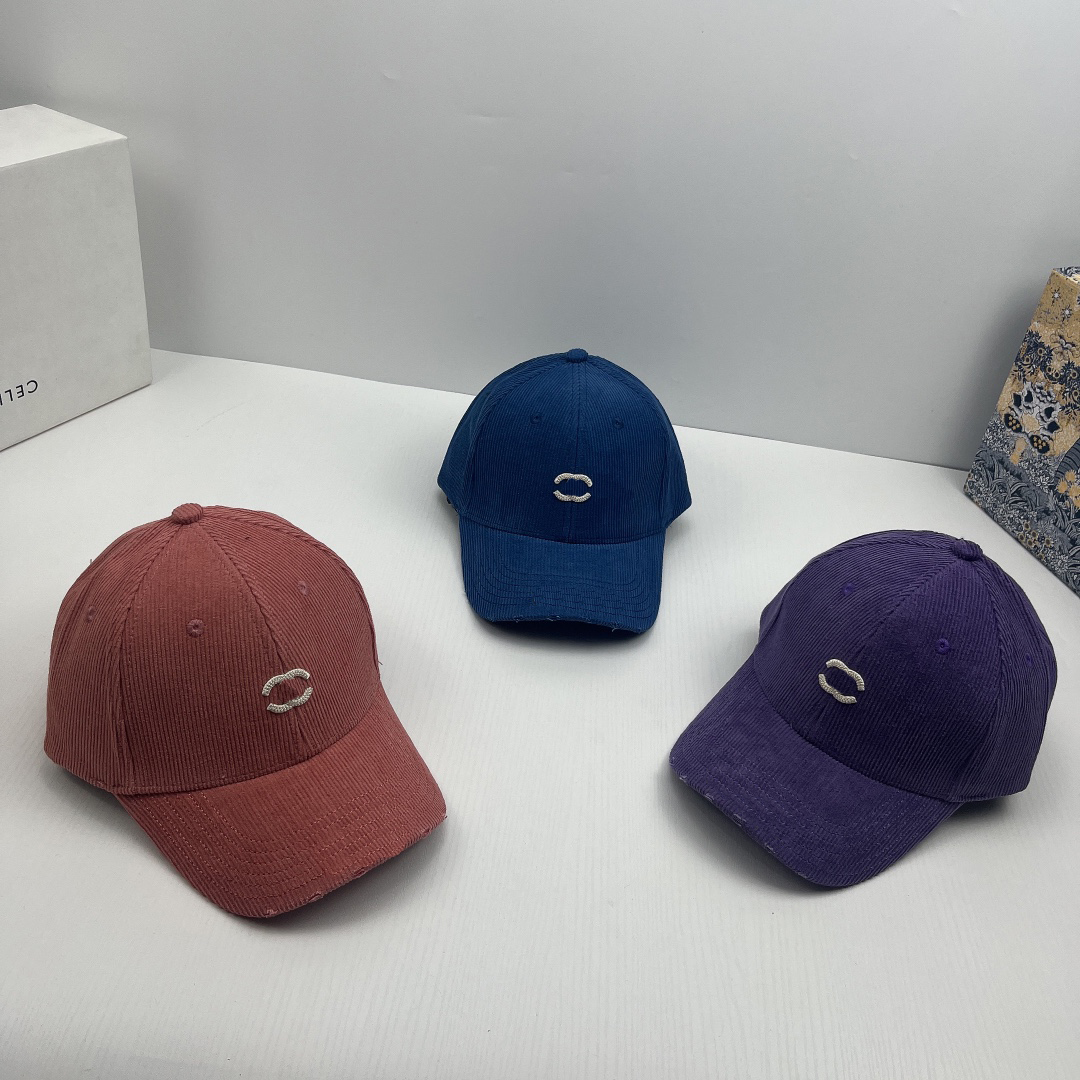 Cap designer cap luxury designer hat corduroy Simple Baseball Cap Couple Travelling Must-Have Fashion Design Baseball Cap