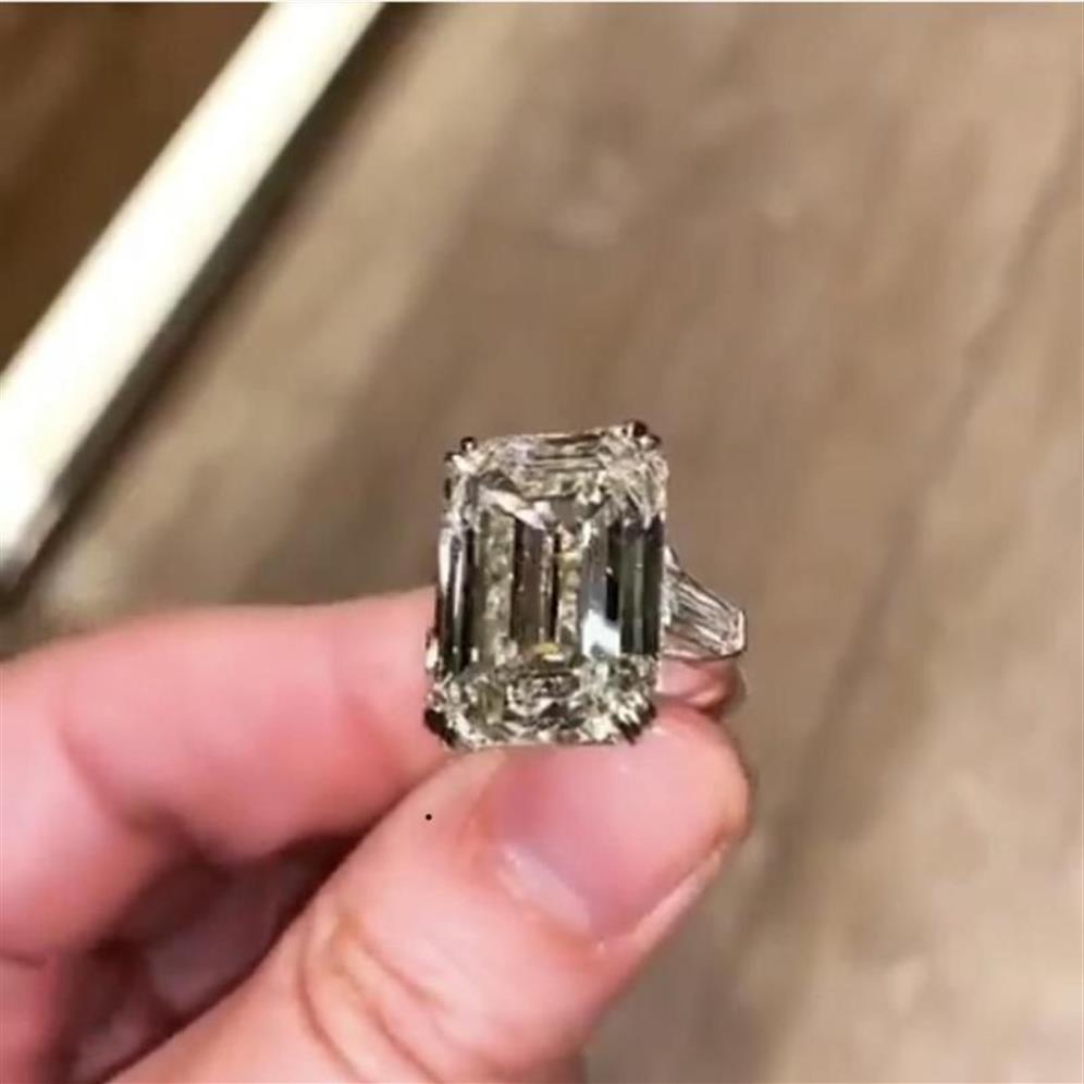 Anelli a grappolo otto stili tagli 100% 925 cocktail di fidanzamento di matrimonio in argento in argento sterling Women ha creato gioielli sottili Moissanite229K229K