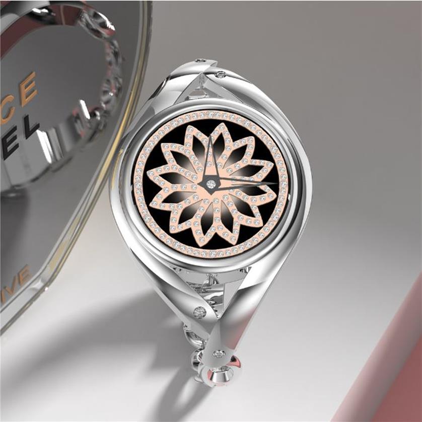 LEMFO Exquisito 11 MM Esfera Delgada Diosa Relojes Pulsera Presión Arterial Ritmo Cardíaco Monitoreo Fisiológico Reloj Inteligente Para Mujer Wris1875